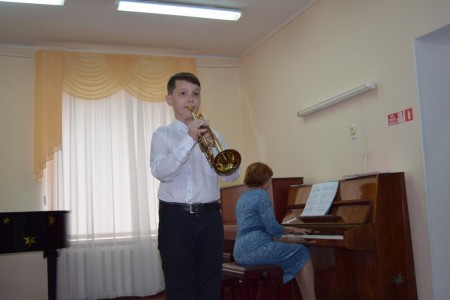 Отчетный концерт учащихся отделения духовых инструментов.