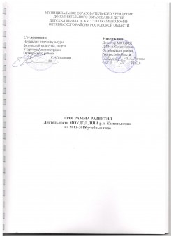 Программа развития деятельности МОУДОД р.п.Каменоломни на 2013-2018 учебные года